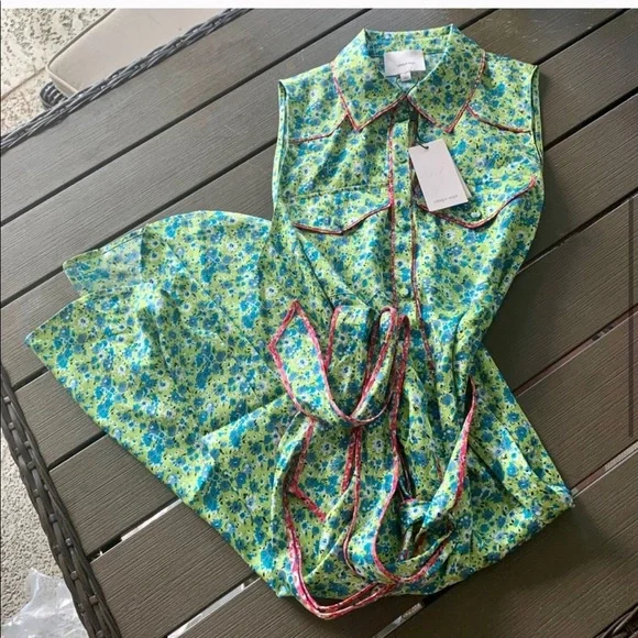 Cinq a Sept Hazel Dress in Green. - Picture 7 of 11